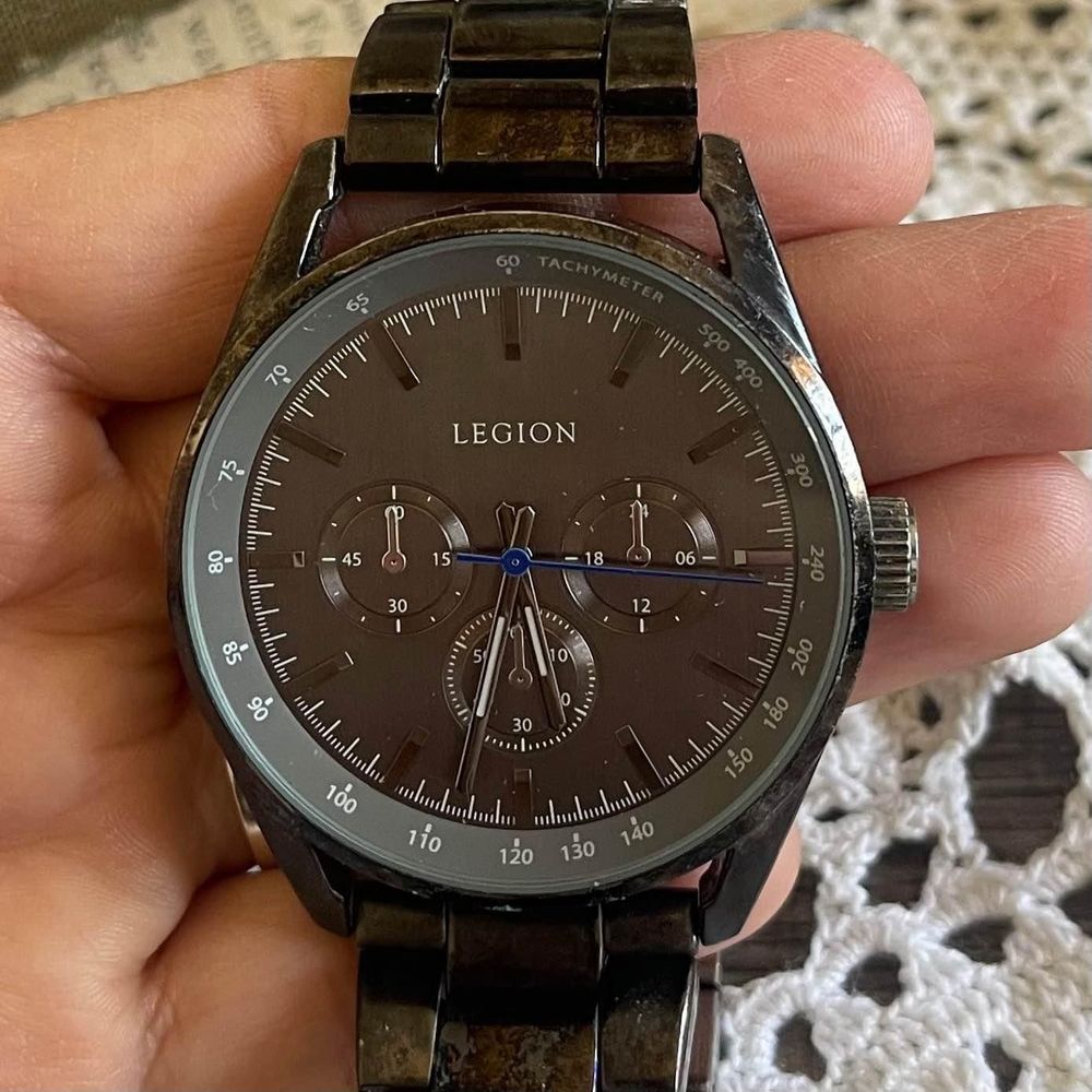 Legion Men’s Hematite Tone Bracelet Watch